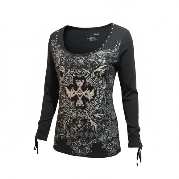RXB Tops - 🖤 RXB Embellished Long Sleeve Top | Size Medium 🖤